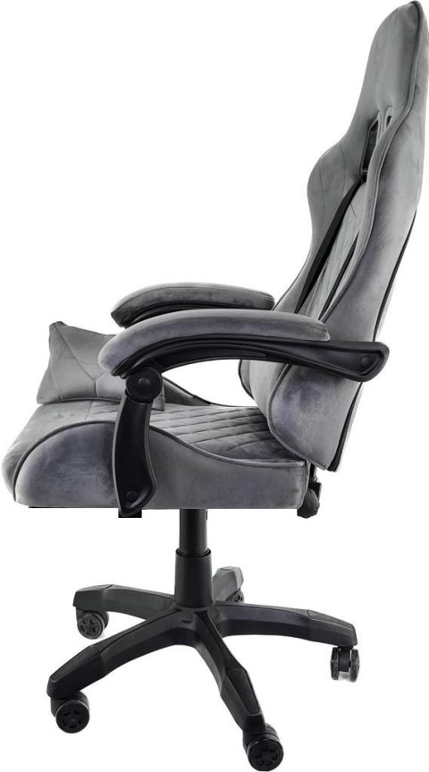 Fotel obrotowy gamingowy XL POKER ST GREY ALCANTARA