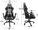 Fotel obrotowy gamingowy WARRIOR GREY PRO-XL