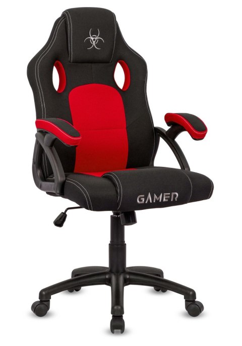 Fotel obrotowyCARRERA M RED FABRIC GAMER OUTLET