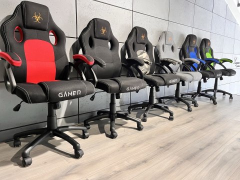 Fotel obrotowyCARRERA M RED FABRIC GAMER OUTLET