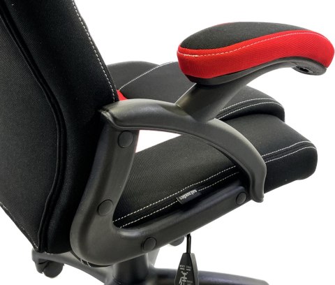 Fotel obrotowyCARRERA M RED FABRIC GAMER OUTLET