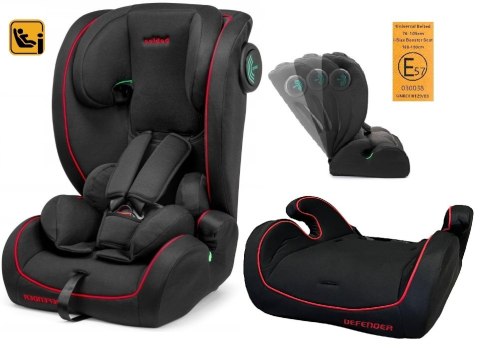 Fotelik samochodowy Bebico DEFENDER GREY i-Size 76-150 cm wzrostu (9-36kg)