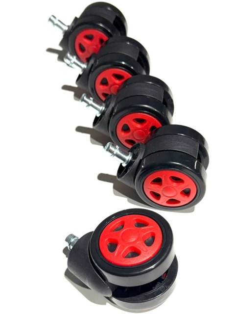 Koła kauczukowe Black RED SOFT - 5 sztuk