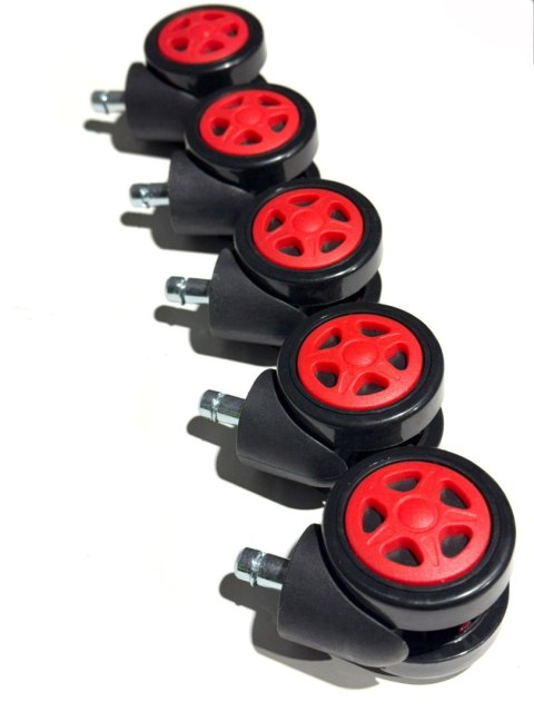 Koła kauczukowe Black RED SOFT - 5 sztuk