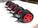 Koła kauczukowe Black RED SOFT - 5 sztuk