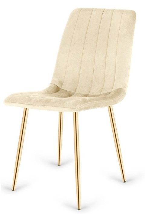 Krzesła tapicerowane AURORA VELVET GOLD zestaw 4 sztuk kolory do wyboru