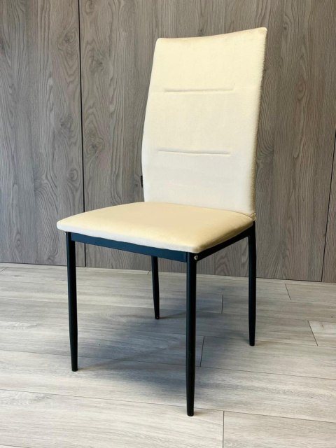 Krzesła tapicerowane Zestaw 4 VALVA DUO VELVET BEIGE