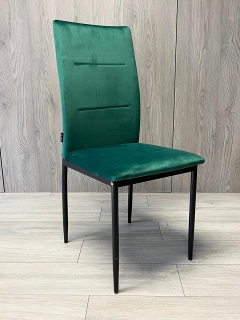 Krzesła tapicerowane Zestaw 4 VALVA DUO VELVET GREEN