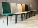 Krzesła tapicerowane Zestaw 4 VALVA DUO VELVET GREEN