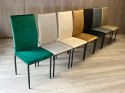 Krzesła tapicerowane Zestaw 4 VALVA DUO VELVET GREEN