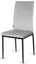 Krzesła tapicerowane Zestaw 4 VALVA DUO VELVET GREY