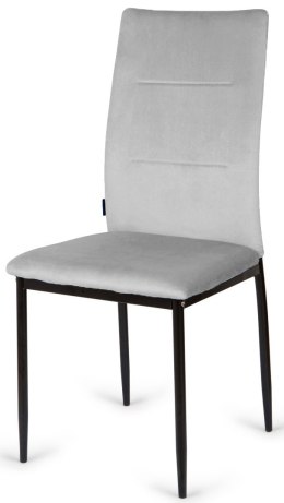 Krzesła tapicerowane Zestaw 4 VALVA DUO VELVET GREY