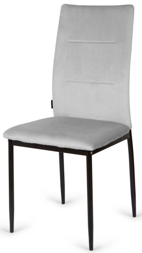Krzesła tapicerowane Zestaw 4 VALVA DUO VELVET GREY