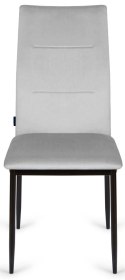 Krzesła tapicerowane Zestaw 4 VALVA DUO VELVET GREY