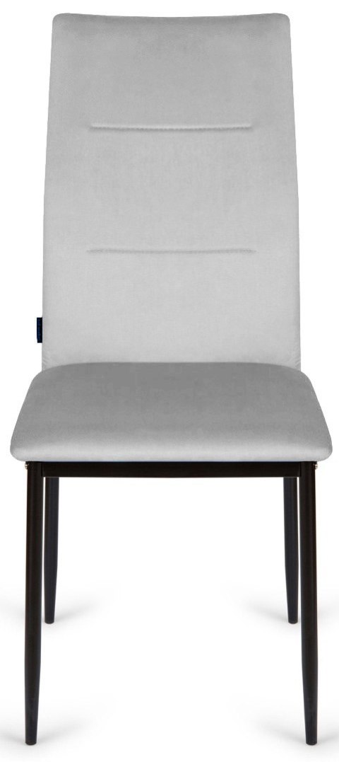 Krzesła tapicerowane Zestaw 4 VALVA DUO VELVET GREY