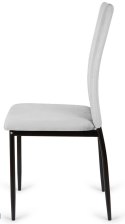 Krzesła tapicerowane Zestaw 4 VALVA DUO VELVET GREY