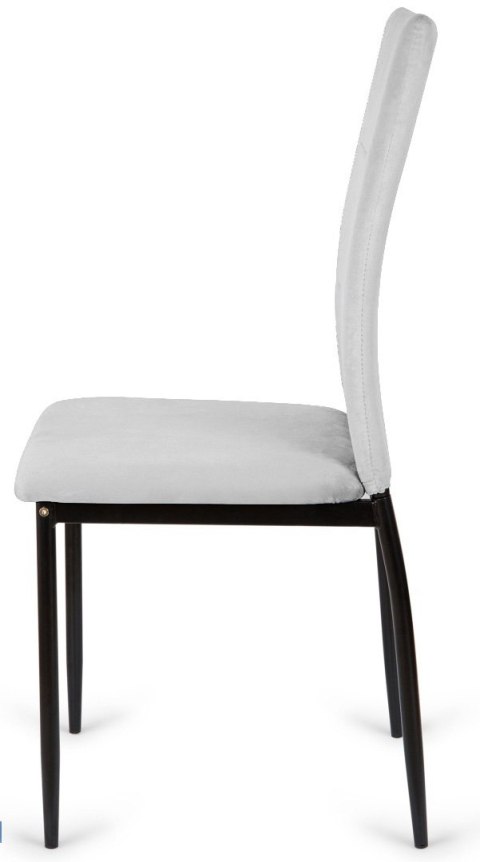 Krzesła tapicerowane Zestaw 4 VALVA DUO VELVET GREY