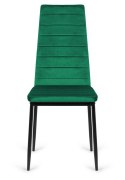 Krzesła tapicerowane zestaw 4 VALVA LINE VELVET GREEN
