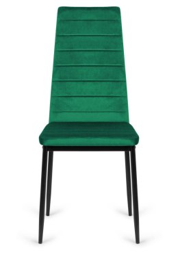 Krzesła tapicerowane zestaw 4 VALVA LINE VELVET GREEN