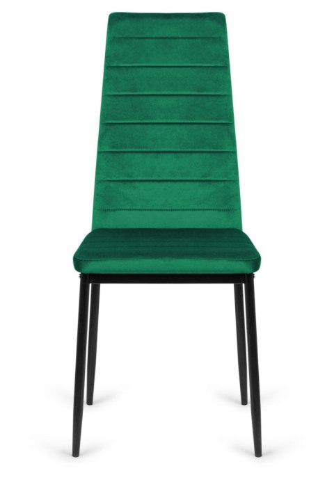 Krzesła tapicerowane zestaw 4 VALVA LINE VELVET GREEN