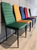 Krzesła tapicerowane zestaw 4 VALVA LINE VELVET GREEN