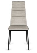Krzesła tapicerowane zestaw 4 VALVA LINE VELVET GREY