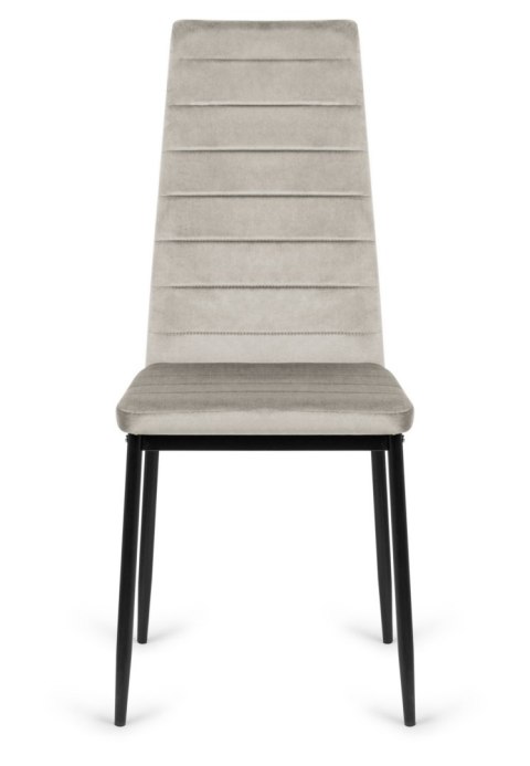 Krzesła tapicerowane zestaw 4 VALVA LINE VELVET GREY