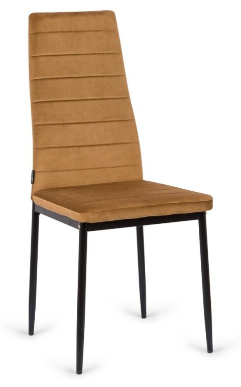 Krzesła tapicerowane zestaw 4 VALVA LINE VELVET TRUFLE