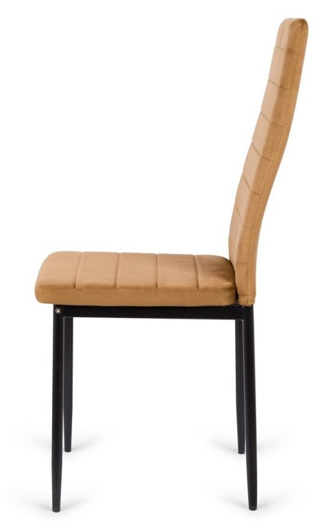 Krzesła tapicerowane zestaw 4 VALVA LINE VELVET TRUFLE