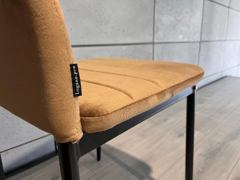 Krzesła tapicerowane zestaw 4 VALVA LINE VELVET TRUFLE