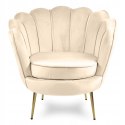 Krzesło Fotel Muszla Lugano DONNA VELVET BEIGE