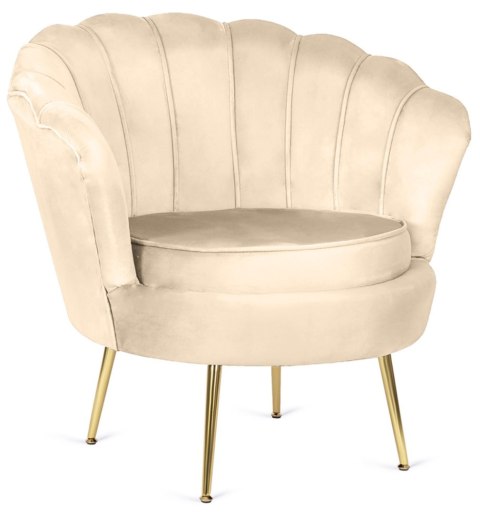 Krzesło Fotel Muszla Lugano DONNA VELVET BEIGE