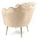 Krzesło Fotel Muszla Lugano DONNA VELVET BEIGE