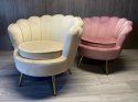 Krzesło Fotel Muszla Lugano DONNA VELVET BEIGE