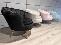 Krzesło Fotel Muszla Lugano DONNA VELVET BLACK