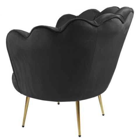 Krzesło Fotel Muszla Lugano DONNA VELVET BLACK