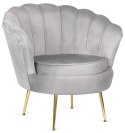 Krzesło Fotel Muszla Lugano DONNA VELVET GREY OUTLET