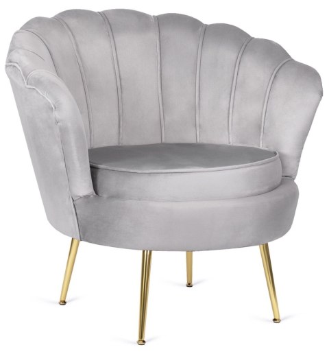 Krzesło Fotel Muszla Lugano DONNA VELVET GREY OUTLET