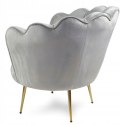 Krzesło Fotel Muszla Lugano DONNA VELVET GREY OUTLET