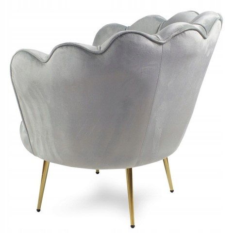 Krzesło Fotel Muszla Lugano DONNA VELVET GREY OUTLET