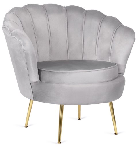 Krzesło Fotel Muszla Lugano DONNA VELVET GREY