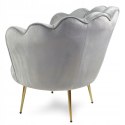 Krzesło Fotel Muszla Lugano DONNA VELVET GREY