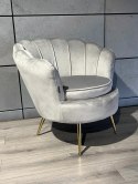 Krzesło Fotel Muszla Lugano DONNA VELVET GREY