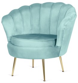 Krzesło Fotel Muszla Lugano DONNA VELVET MINT OUTLET