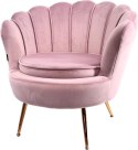 Krzesło Fotel Muszla Lugano DONNA VELVET PINK OUTLET