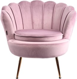 Krzesło Fotel Muszla Lugano DONNA VELVET PINK OUTLET