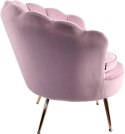 Krzesło Fotel Muszla Lugano DONNA VELVET PINK OUTLET