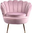 Krzesło Fotel Muszla Lugano DONNA VELVET PINK
