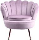 Krzesło Fotel Muszla Lugano DONNA VELVET PURPLE