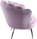 Krzesło Fotel Muszla Lugano DONNA VELVET PURPLE